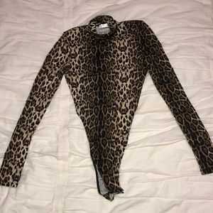 Animal print bodysuit